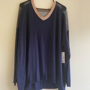 Brand new with tags navy sweater with rose gold accent SZ 3xl